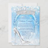 Assepoester Prinses Glas Slipper Quinceanera Kaart (Voorkant)