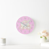 Assepoester Prinses Glitter Koets Roze Maatwerk Ronde Klok (Huis)