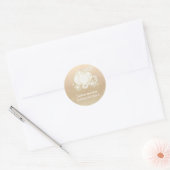 Assepoester Prinses Gouden Koets Elegante Sticker (Envelop)