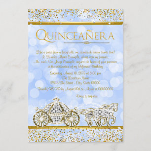 Assepoester Prinses Paard Koets Quinceanera Kaart