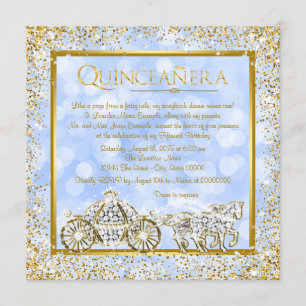 Assepoester Prinses Paard Koets Quinceanera Kaart