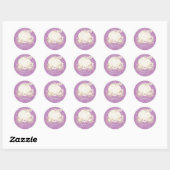 Assepoester Prinses Paarse gouden koets Sticker (Vel)