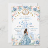 Assepoester Quinceañera Uitnodiging Prinsessen Jur (Voorkant)