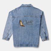Assepoester Quote Blauw Vrouwen Denim Jean Jacket (Achterkant)