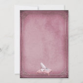 Assepoester Raspberry & Roos Gold Wedding Kaart (Achterkant)