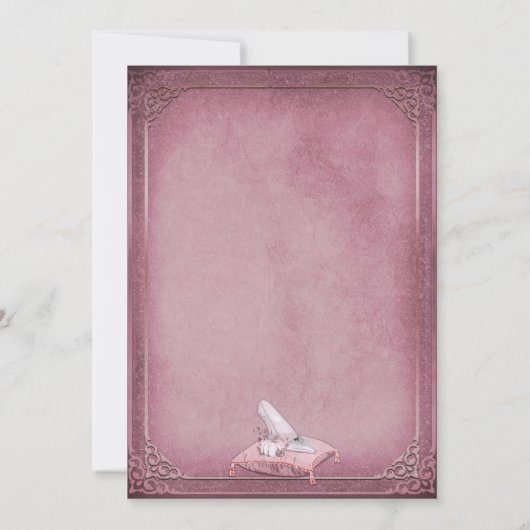 Assepoester Raspberry & Roos Gold Wedding Kaart (Achterkant)