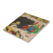 Assepoester  repro keramiek tegeltje (Zijkant)