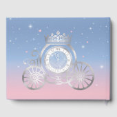 Assepoester Schoen Lichtblauw en Roze Quinceañera Gastenboek (Achterkant)