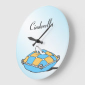 Assepoester Slipper Blauwgroen Kussen Custom Grote Klok (Hoek)