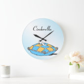 Assepoester Slipper Blauwgroen Kussen Custom Grote Klok (Huis)