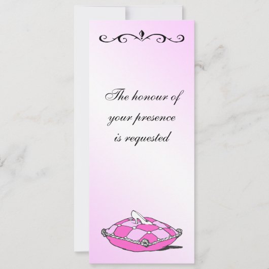  Assepoester Slipper op de uitnodiging voor een ro (Voorkant)