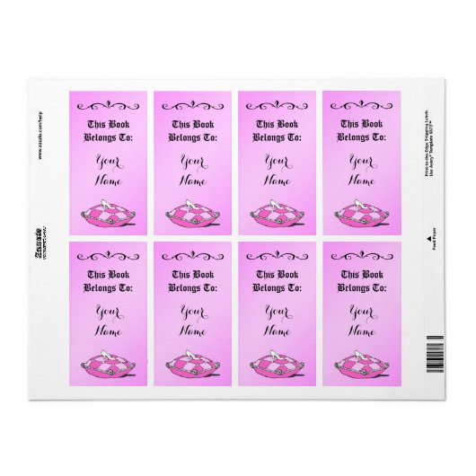 Assepoester Slipper op het label Roze Pillow-koekj (Full Sheet)