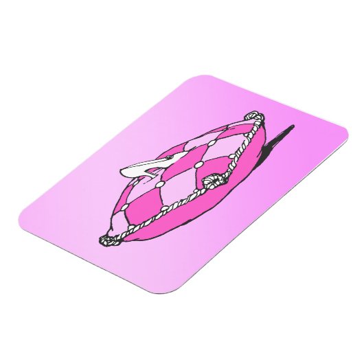 Assepoester Slipper op roze piloot Magneet (Linkerzijde)