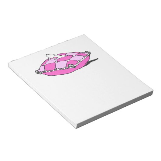Assepoester Slipper op roze piloot Notitieblok (Schuin)