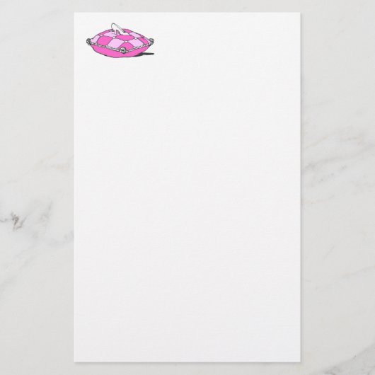 Assepoester Slipper over roze kunst Briefpapier (Voorkant)