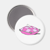 Assepoester Slipper over roze  kunst Magneet (Voorkant / Achterkant)