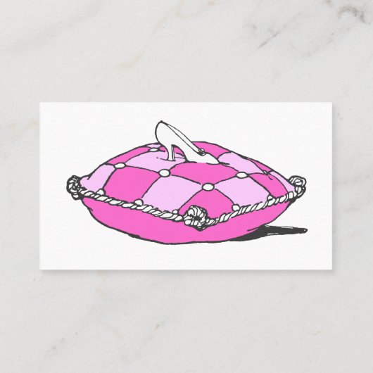 Assepoester Slipper Pink - Aangepaste tafelkaarten Plaatskaartje (Achterkant)