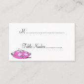 Assepoester Slipper Pink - Aangepaste tafelkaarten Plaatskaartje (Voorkant)