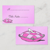 Assepoester Slipper Pink - Aangepaste tafelkaarten Plaatskaartje (Voorkant / Achterkant)