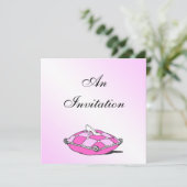 Assepoester Slipper Pink Pillow Vrijgezellenfeest Kaart (Staand voorkant)