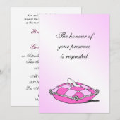 Assepoester Slipper Pink Pillow Weddenschap Kaart (Voorkant / Achterkant)