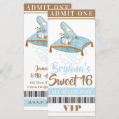 Assepoester Slipper Prinses Sweet 16 VIP-feest (Voorkant / Achterkant)