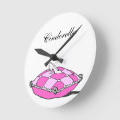 Assepoester Slipper Roze Kussen Custom Ronde Klok (Hoek)