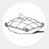 Assepoester Slipper  Sprookjeskunst Stickers (Voorkant)