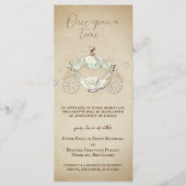  Assepoester Sprookje Carriage Menu (Voorkant)