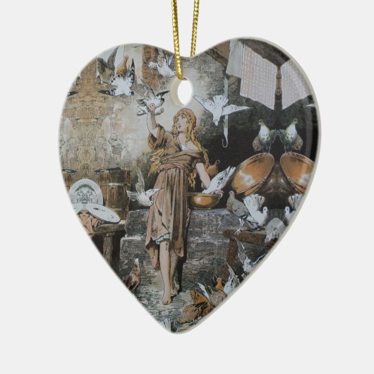 Assepoester - sprookje - Märchen - Grimm Keramisch Ornament (Links)