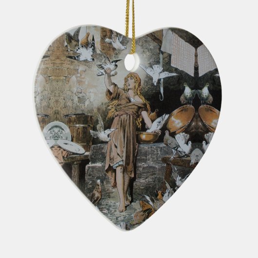 Assepoester - sprookje - Märchen - Grimm Keramisch Ornament (Rechts)