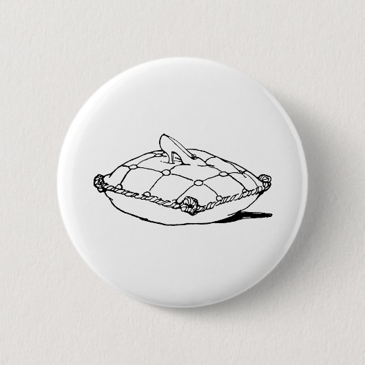 Assepoester  sprookkunst ronde button 5,7 cm (Voorkant)