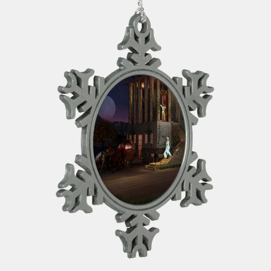 Assepoester Tin Sneeuwvlok Ornament (Links)