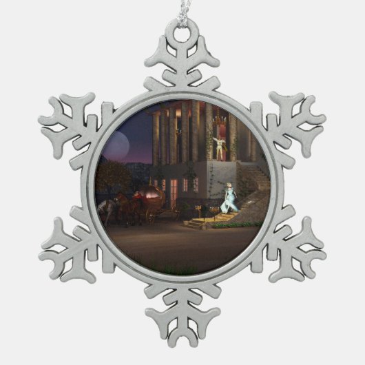 Assepoester Tin Sneeuwvlok Ornament (Voorkant)