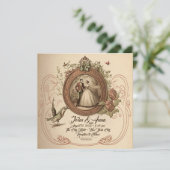  Assepoester trouwuitnodiging Kaart (Staand voorkant)