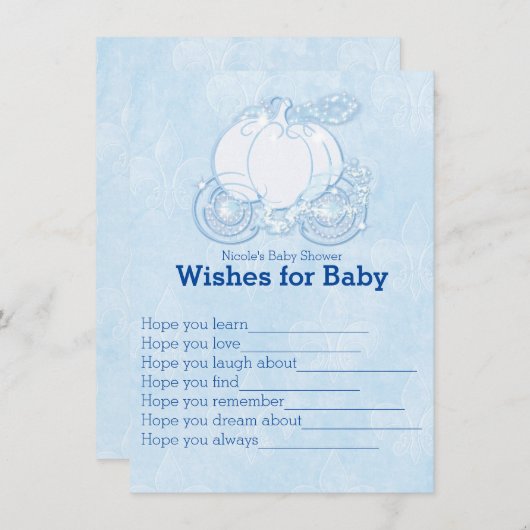 Assepoester: Vereist Baby shower Kaart (Voorkant / Achterkant)