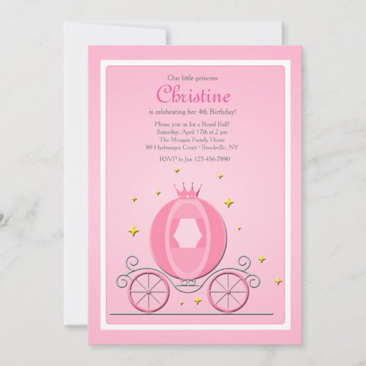 Assepoester-vervoeruitnodiging Kaart (Voorkant)