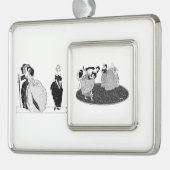  Assepoester Verzilverd Omlijst Ornament (Links)