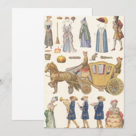 Assepoester,  Victoriaans papierdolfijnspeelgoed (Voorkant / Achterkant)