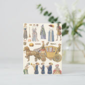 Assepoester, Victoriaans papierdolfijnspeelgoed Briefkaart (Staand voorkant)