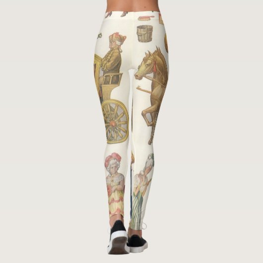 Assepoester,  Victoriaans papierdolfijnspeelgoed Leggings (Achterkant)