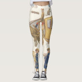 Assepoester,  Victoriaans papierdolfijnspeelgoed Leggings (Voorkant)