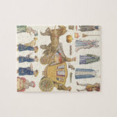 Assepoester,  Victoriaans papierdolfijnspeelgoed Legpuzzel (Horizontaal)