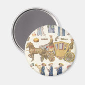 Assepoester,  Victoriaans papierdolfijnspeelgoed Magneet (Voorkant / Achterkant)