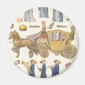 Assepoester,  Victoriaans papierdolfijnspeelgoed Magneet (Voorkant)