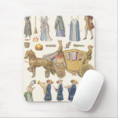 Assepoester,  Victoriaans papierdolfijnspeelgoed Muismat (Met muis)