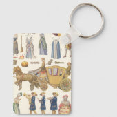 Assepoester,  Victoriaans papierdolfijnspeelgoed Sleutelhanger (Achterkant)