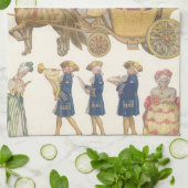 Assepoester,  Victoriaans papierdolfijnspeelgoed Theedoek (Gevouwen)