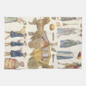 Assepoester,  Victoriaans papierdolfijnspeelgoed Theedoek (Horizontaal)