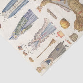 Assepoester, Victoriaans papierdolfijnspeelgoed Tissuepapier (Detail)